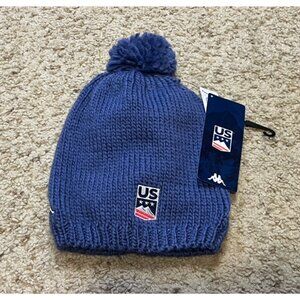 Kappa US Ski & Snowboard Blue Toque Pom Beanie Cap Hat 6Cento Flock3 Brand New